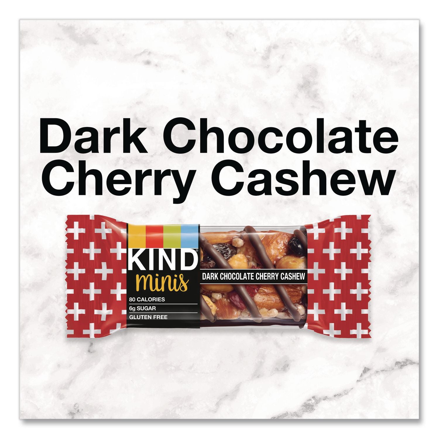 KIND Minis Snack Bar Variety Pack - Trans Fat Free, No Artificial Sweeteners, Gluten-free, Low Sodium, Low Glycemic - Peanut Butter Dark Chocolate, Dark Chocolate Cherry Cashew - 0.71 oz - 20 / Box
