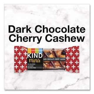 KIND Minis Snack Bar Variety Pack - Trans Fat Free, No Artificial Sweeteners, Gluten-free, Low Sodium, Low Glycemic - Peanut Butter Dark Chocolate, Dark Chocolate Cherry Cashew - 0.71 oz - 20 / Box