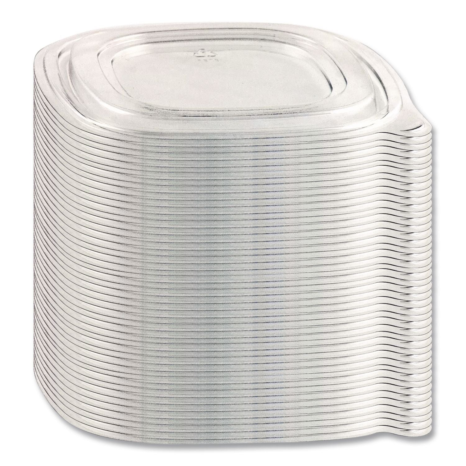 Lid,8",Square Flat,Clr