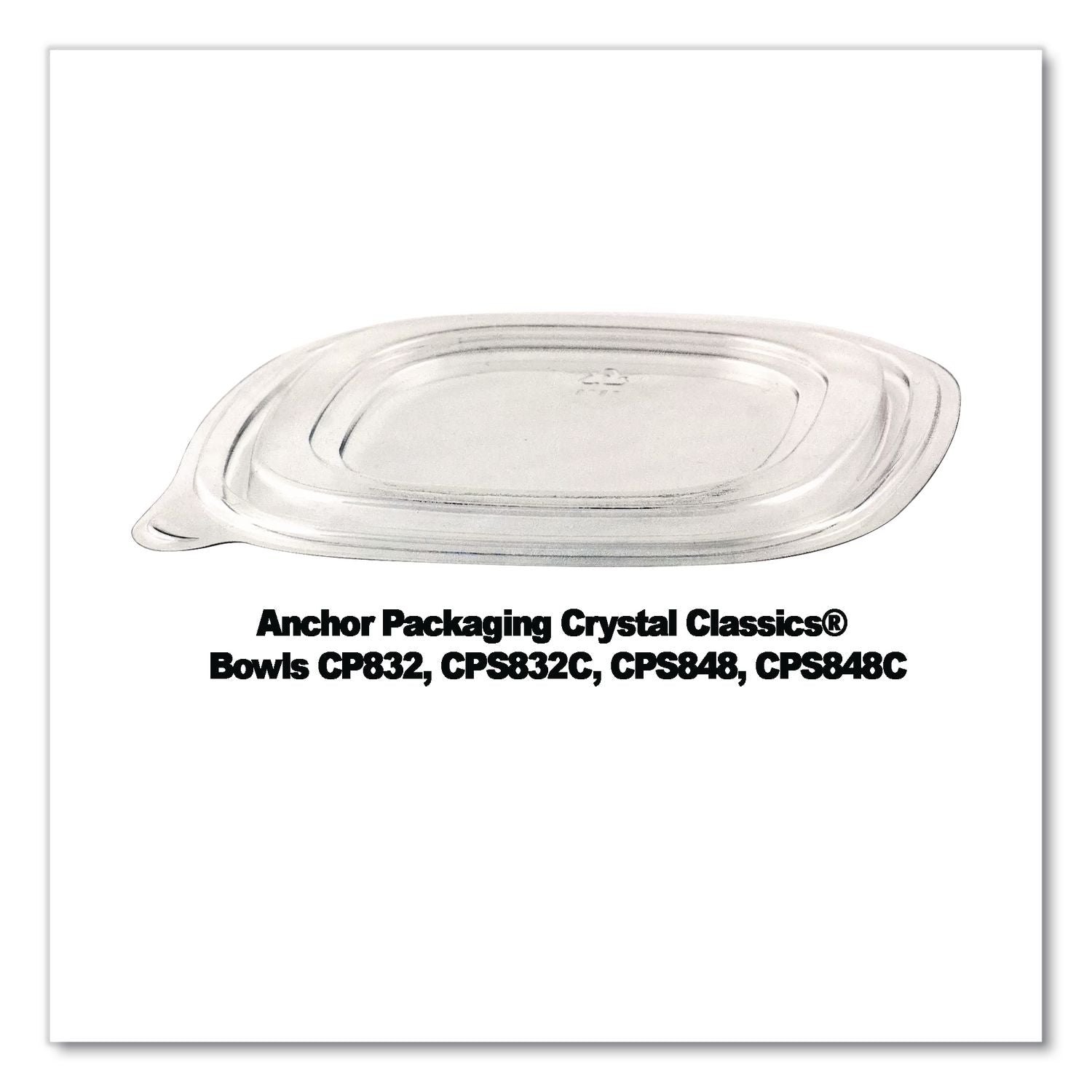 Lid,8",Square Flat,Clr