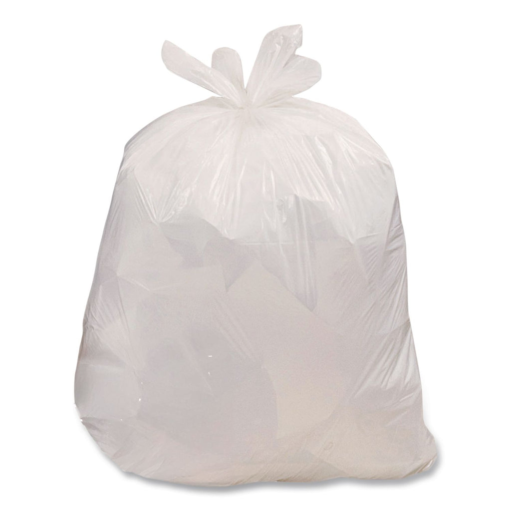 Super Value Pack, 13 gal, 0.6 mil, 23.75" x 28", White, 100 Bags/Box, 6 Boxes/Carton