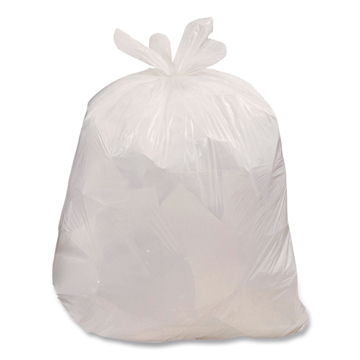 Super Value Pack, 13 gal, 0.6 mil, 23.75" x 28", White, 100 Bags/Box, 6 Boxes/Carton