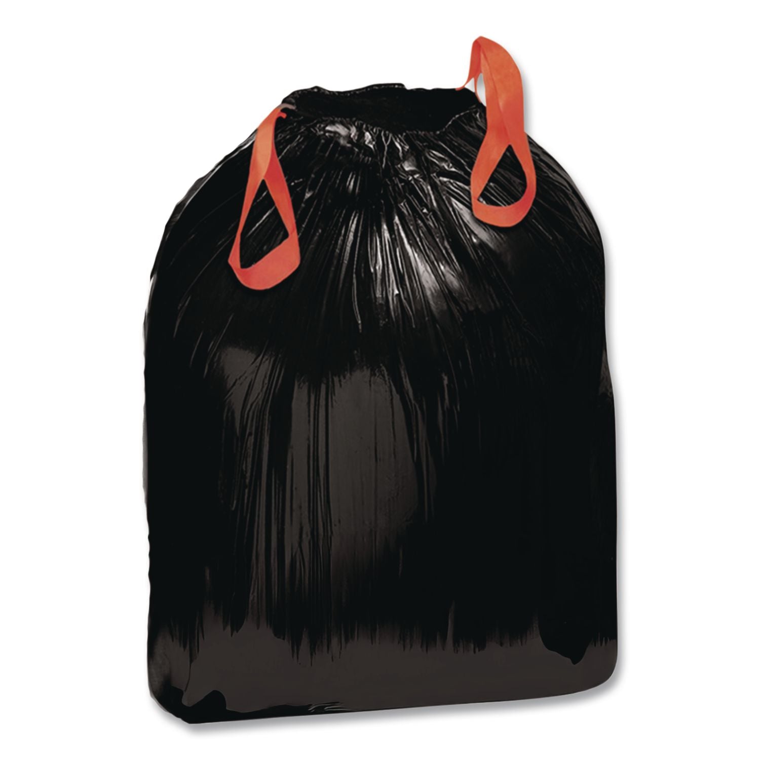 Heavy-Duty Trash Bags, 30 gal, 1.2 mil, 30.5" x 33", Black, 25 Bags/Roll, 8 Rolls/Box