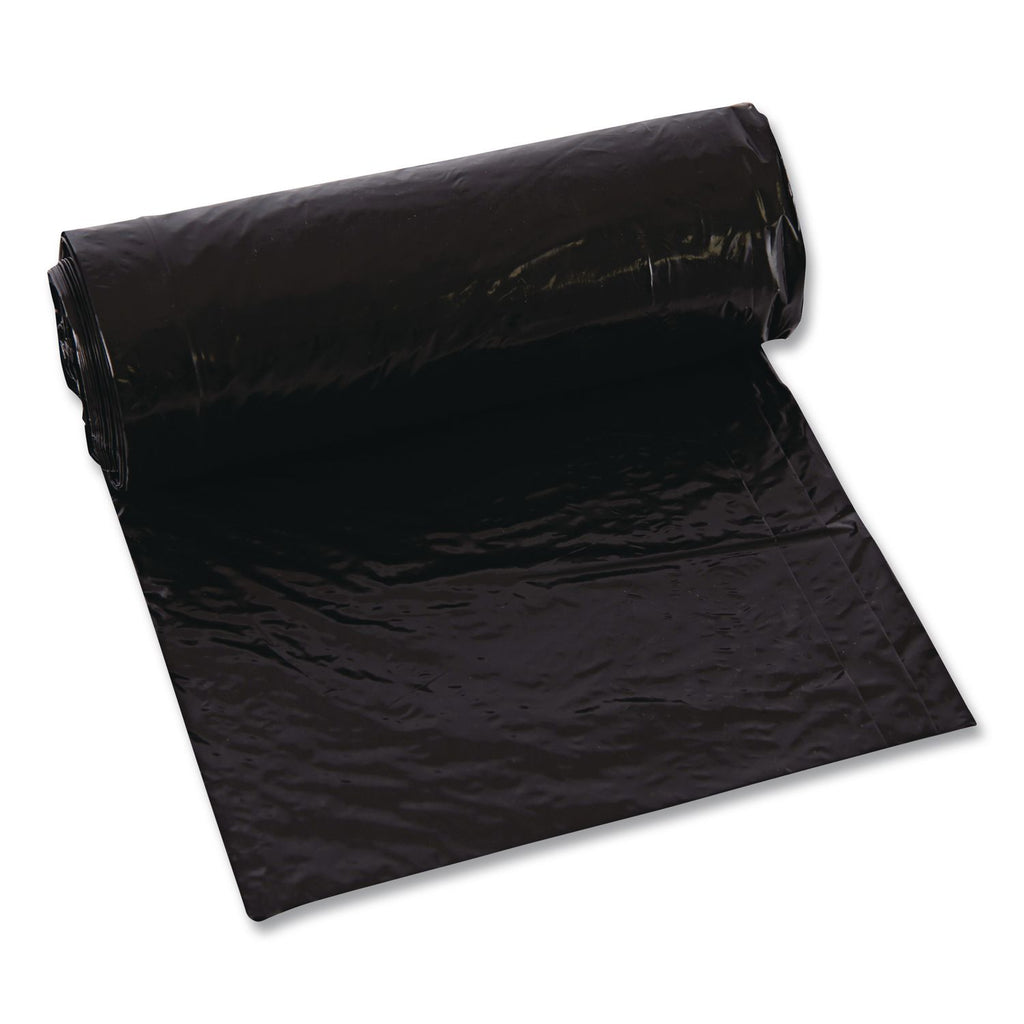 Heavy-Duty Trash Bags, 33 gal, 1.2 mil, 33.5" x 38", Black, 25 Bags/Roll, 6 Rolls/Box