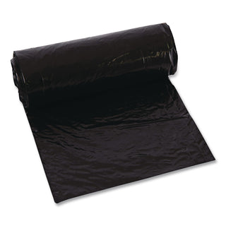 Linear Low-Density Can Liners, 16 gal, 0.6 mil, 24" x 33", Black, 25 Bags/Roll, 20 Rolls/Carton