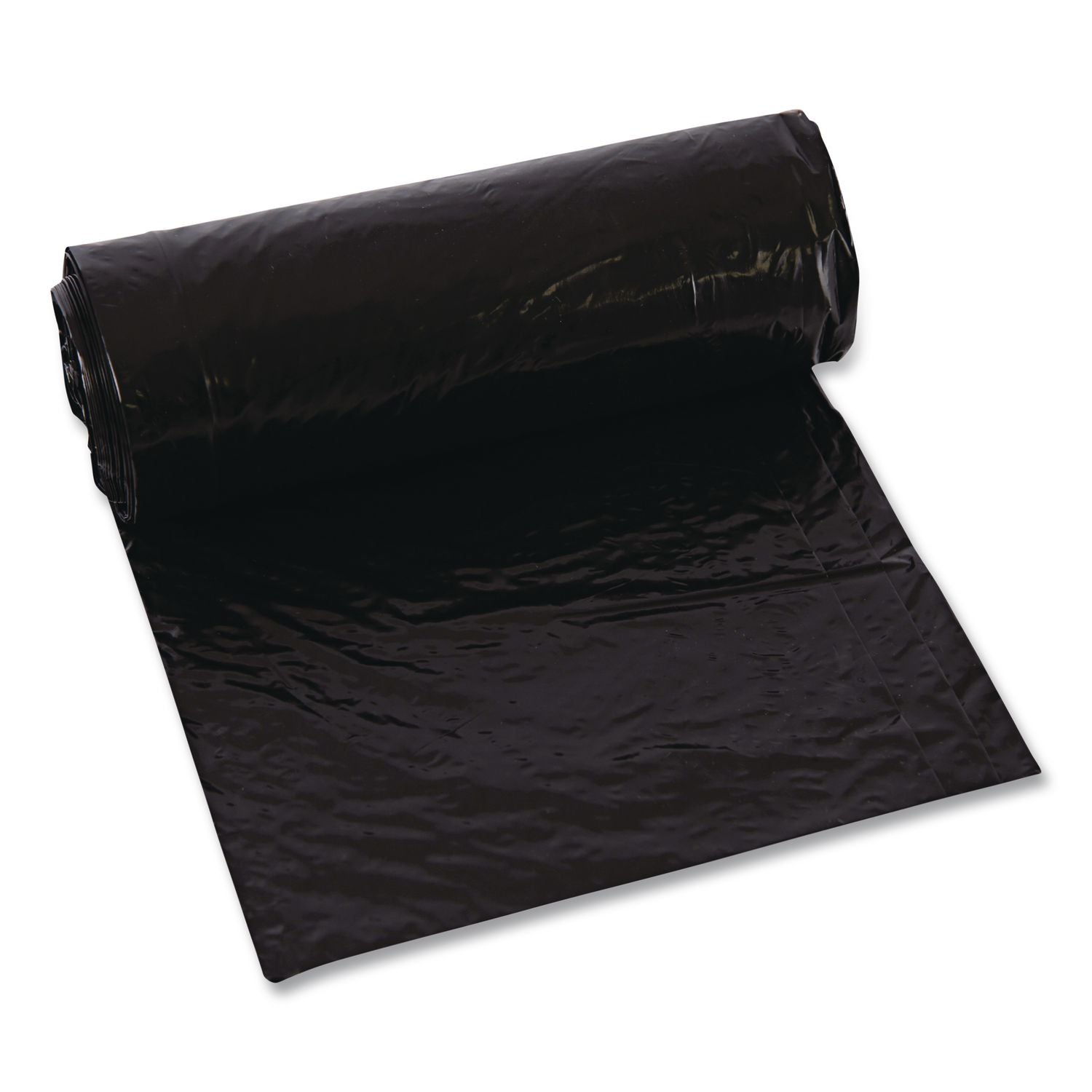 Linear Low-Density Can Liners, 16 gal, 0.6 mil, 24" x 33", Black, 25 Bags/Roll, 20 Rolls/Carton