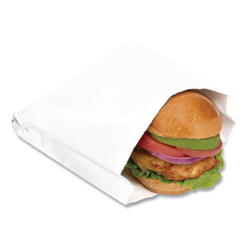 ToGo! Foil Insulator Deli and Sandwich Bags, 5.25" x 12", White Unprinted, 500/Carton