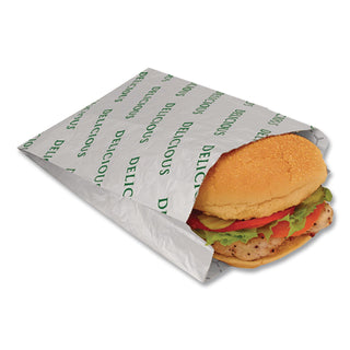 Foil/Paper/Honeycomb Insulated Bag, 2", 8" x 6", White, 1,000/Carton