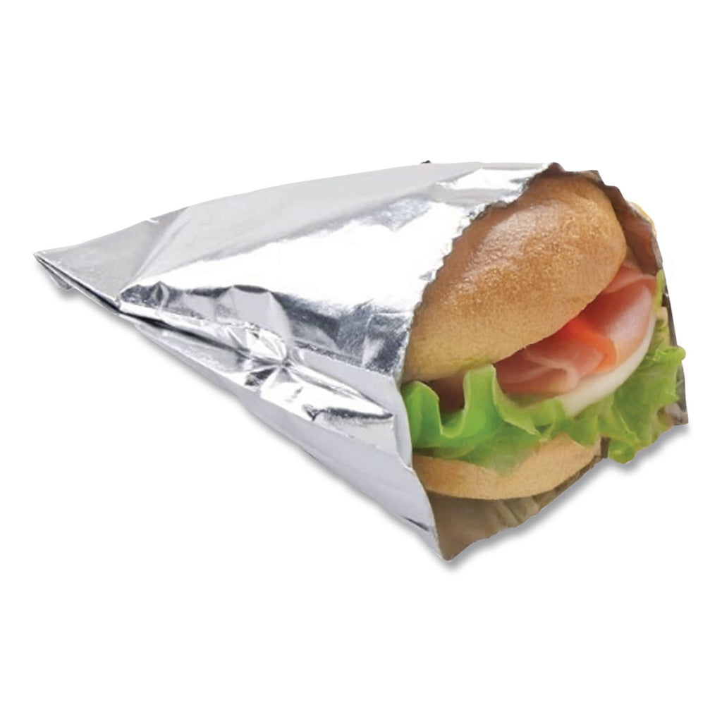 Foil Single-Serve Bags, 6" x 6.5", Silver, 1,000/Carton