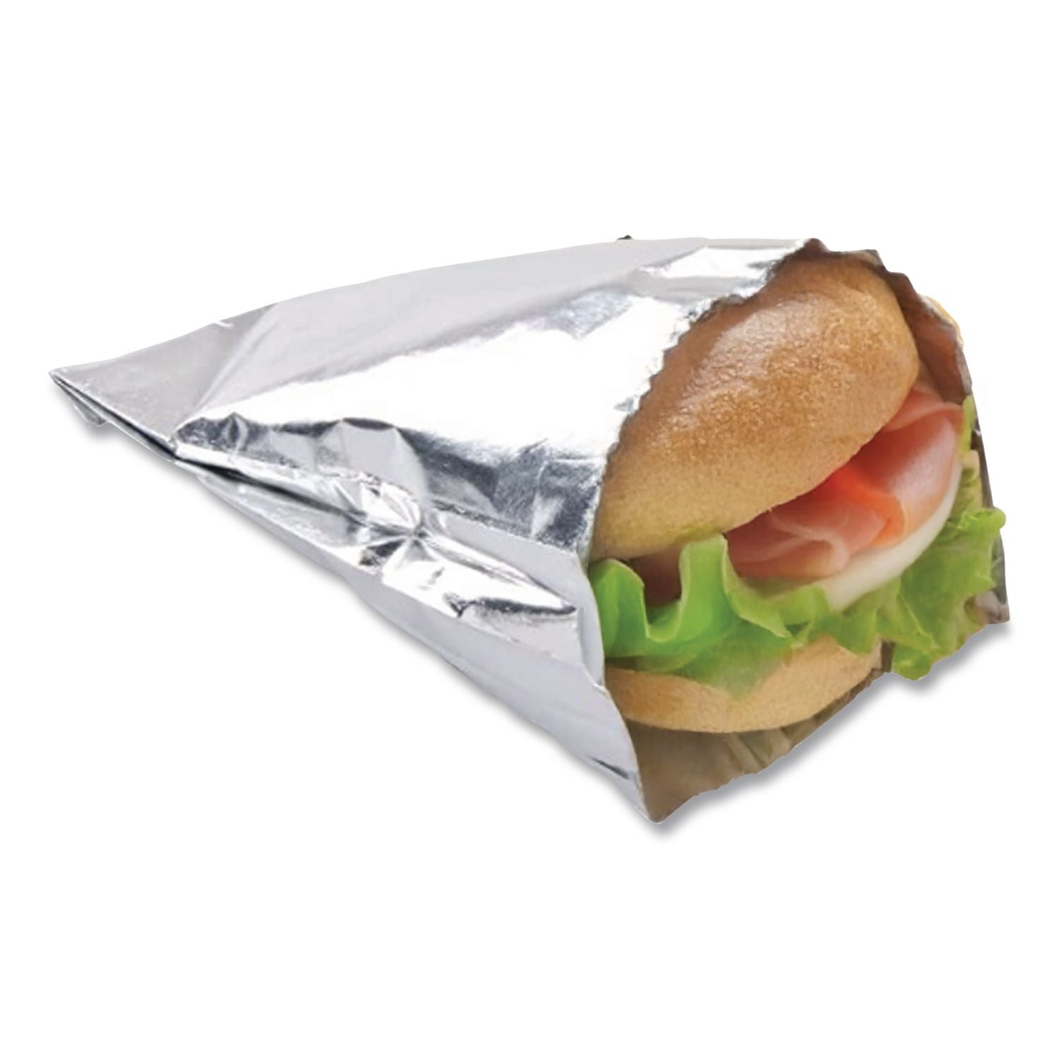 Foil Single-Serve Bags, 6" x 6.5", Silver, 1,000/Carton