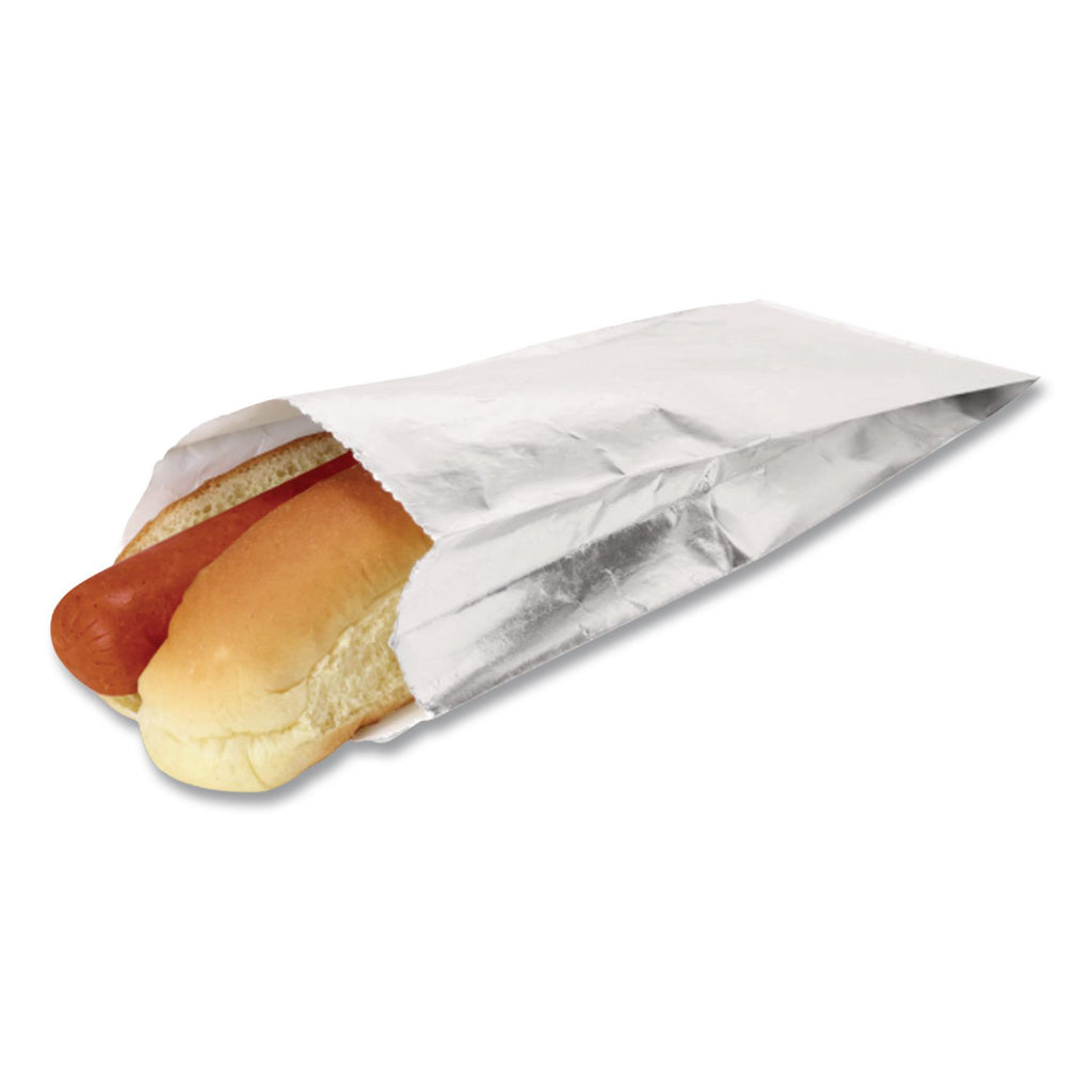 Foil Single-Serve Bags, 3.5" x 8.5", Silver, 1,000/Carton