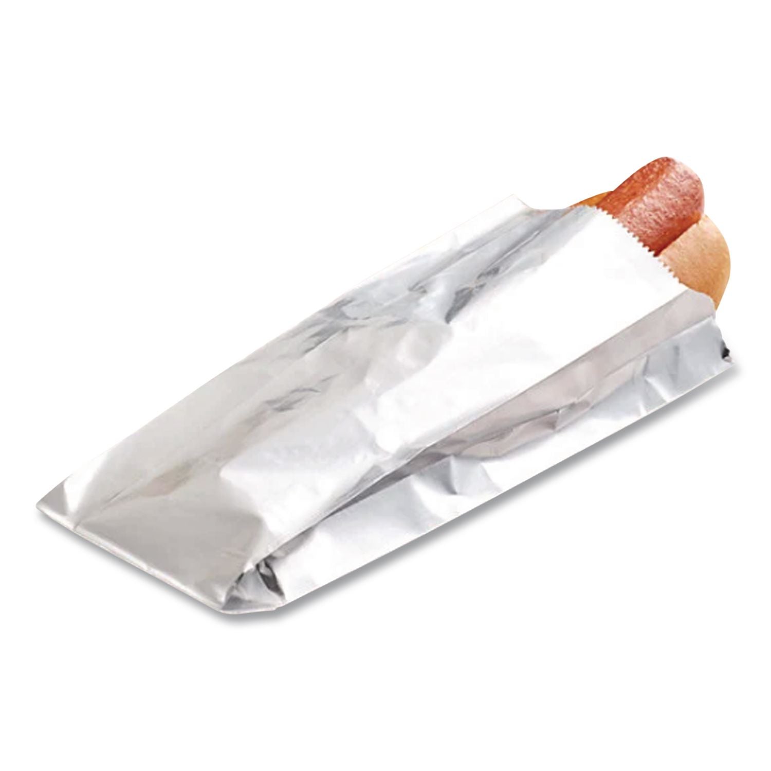 Foil Single-Serve Bags, 3.5" x 8.5", Silver, 1,000/Carton