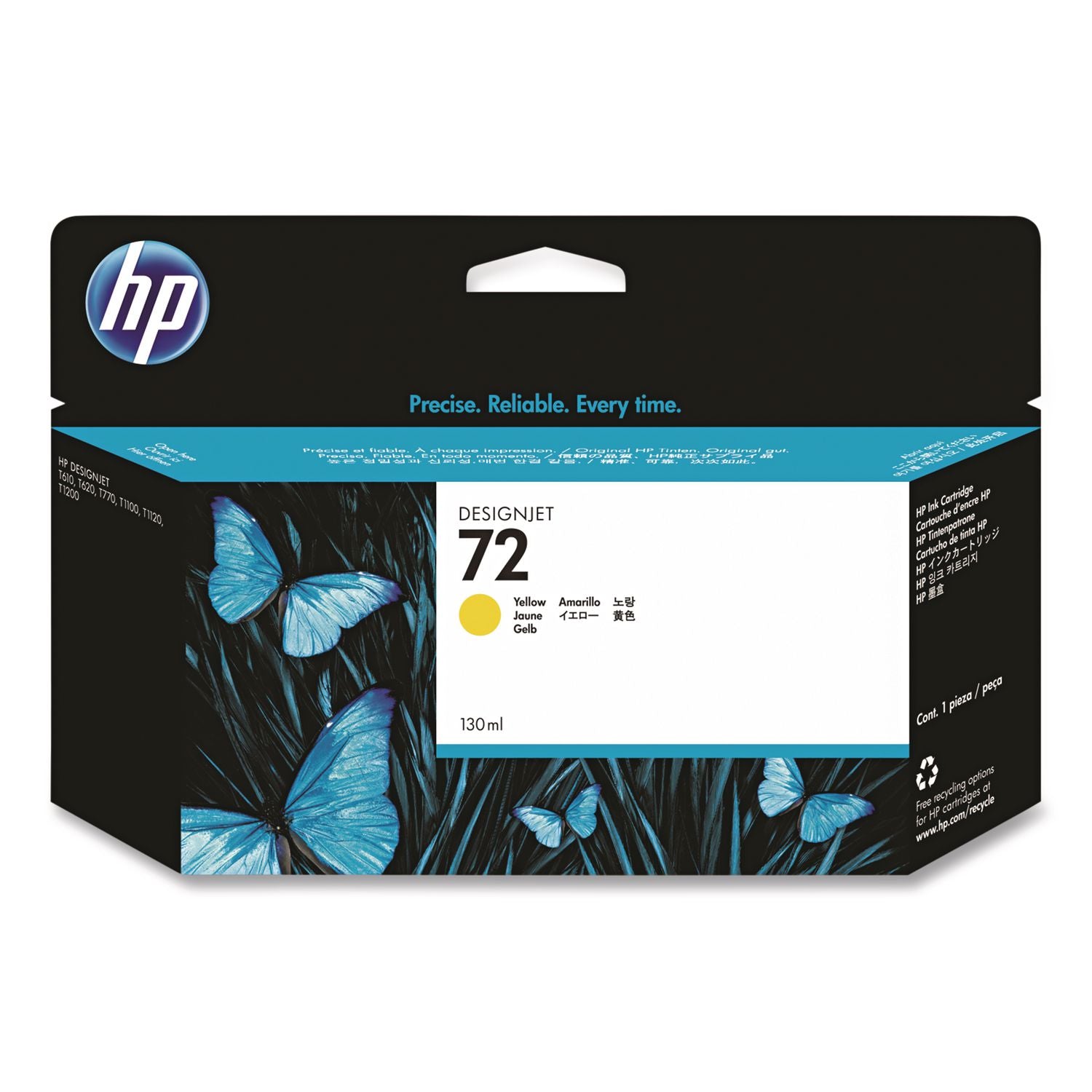 HP 72, (C9373A) Yellow Original Ink Cartridge