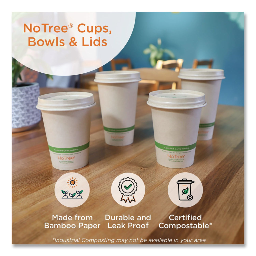 NoTree Paper Hot Cups, 4 oz, Natural, 1,000/Carton