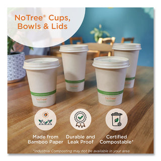 NoTree Paper Hot Cups, 8 oz, Natural, 1,000/Carton