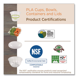 PLA Clear Cold Cups, Souffle, 2 oz, Clear, 2,000/Carton