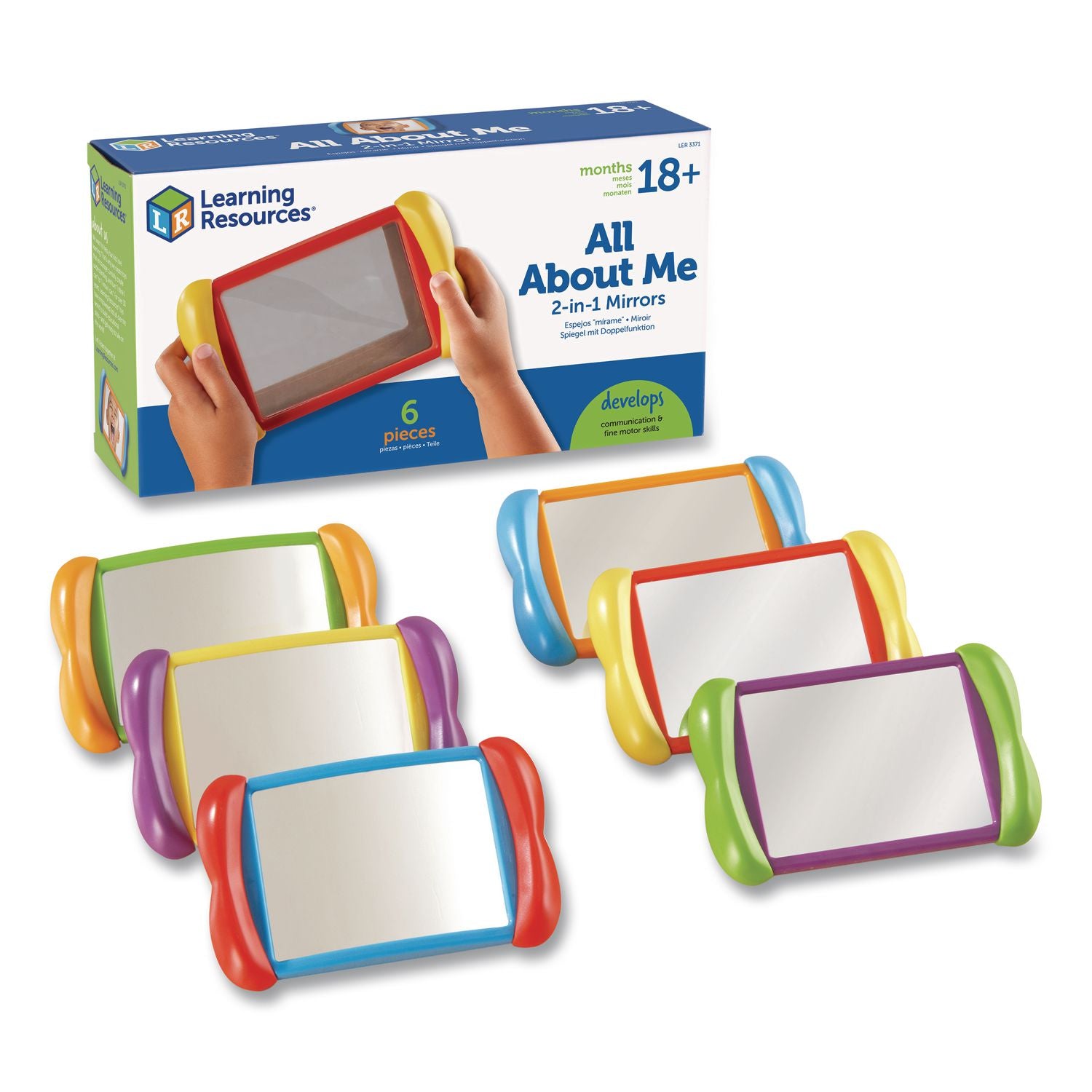Learning Resources All About Me 2-in-1 Mirrors - Theme/Subject: Learning, Fun - Skill Learning: Visual, Social Skills, Language, Self Awareness, Emotion - 2 Year & Up