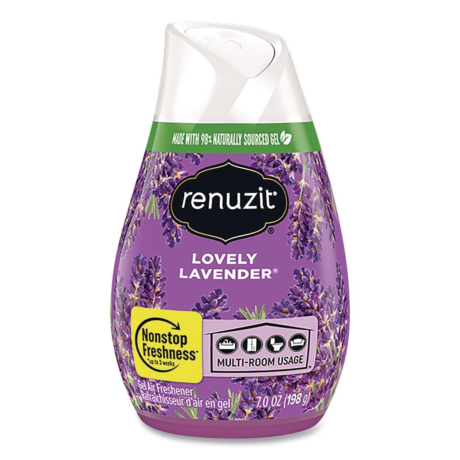 Adjustables Air Freshener, Lovely Lavender, 7 oz Cone, 12/Carton