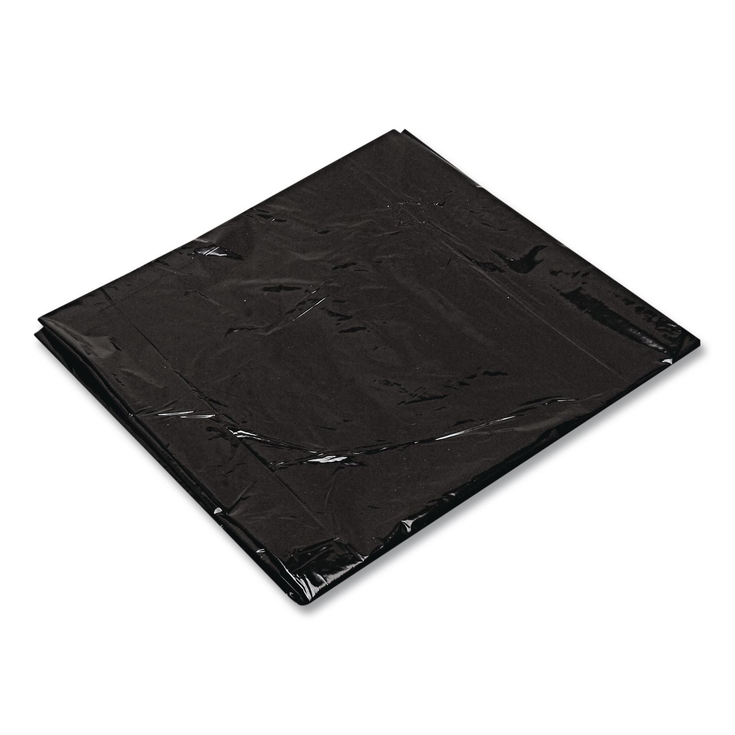 Low-Density Can Liners, 56 gal, 1.25 mil, 43" x 47", Black, 100/Carton