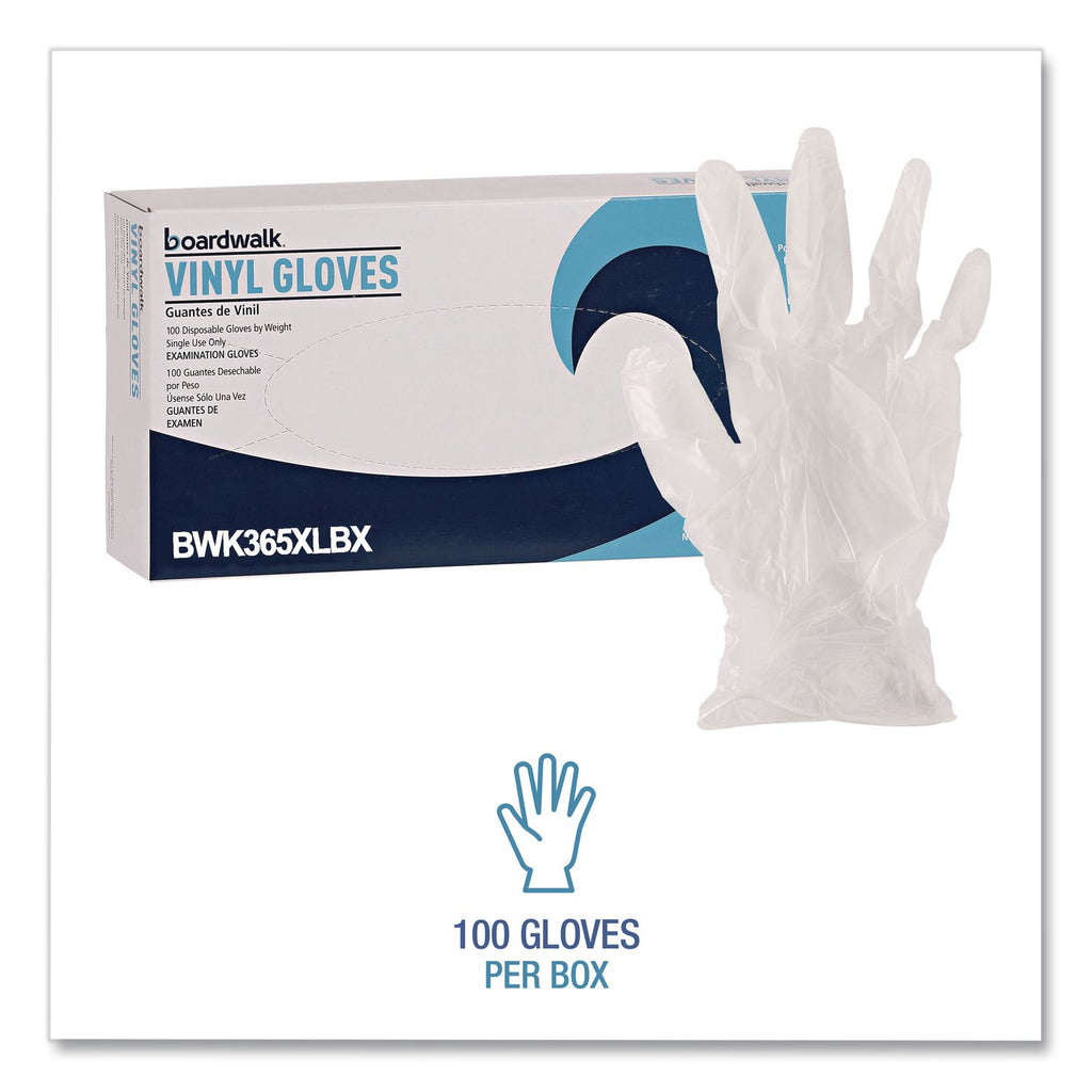 General Purpose Vinyl Gloves, Powder/Latex-Free, 2.6 mil, X-Large, Clear, 100/Box, 10 Boxes/Carton