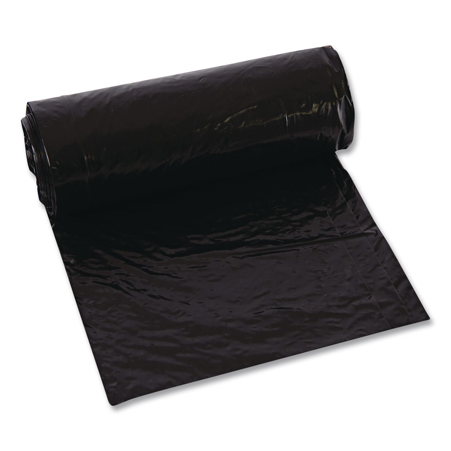 Low-Density Can Liners, 56 gal, 1.6 mil, 43" x 47", Black, 100/Carton