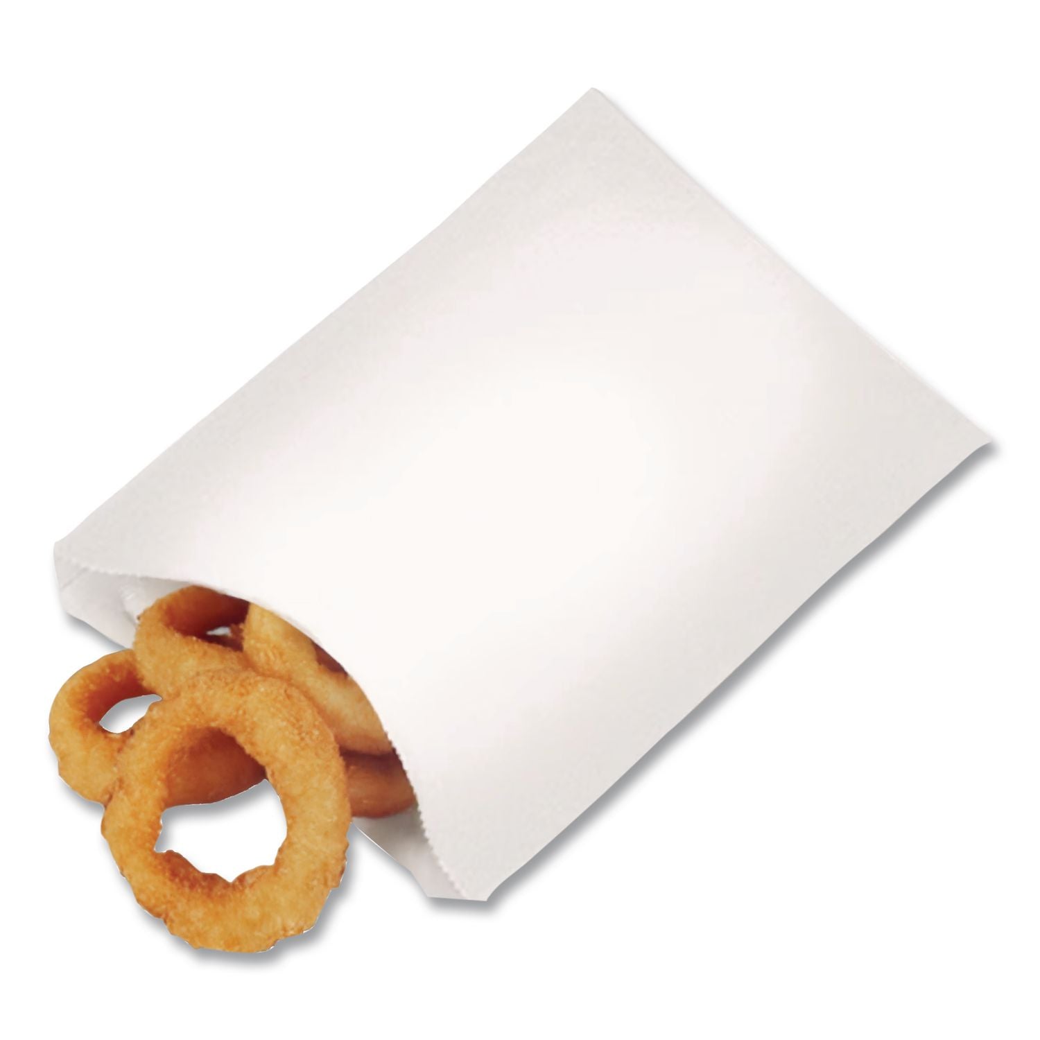Grease-Resistant Single-Serve Bags, 6" x 7.25", White, 2,000/Carton