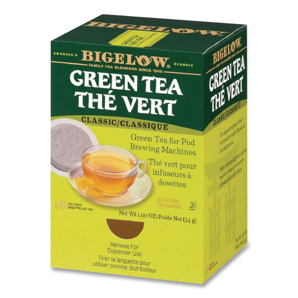 Green Tea Pods, 1.90 oz, 18/Box