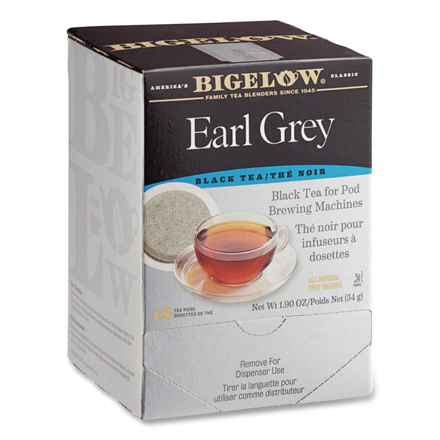 Earl Grey Black Tea Pods, 1.90 oz, 18/Box