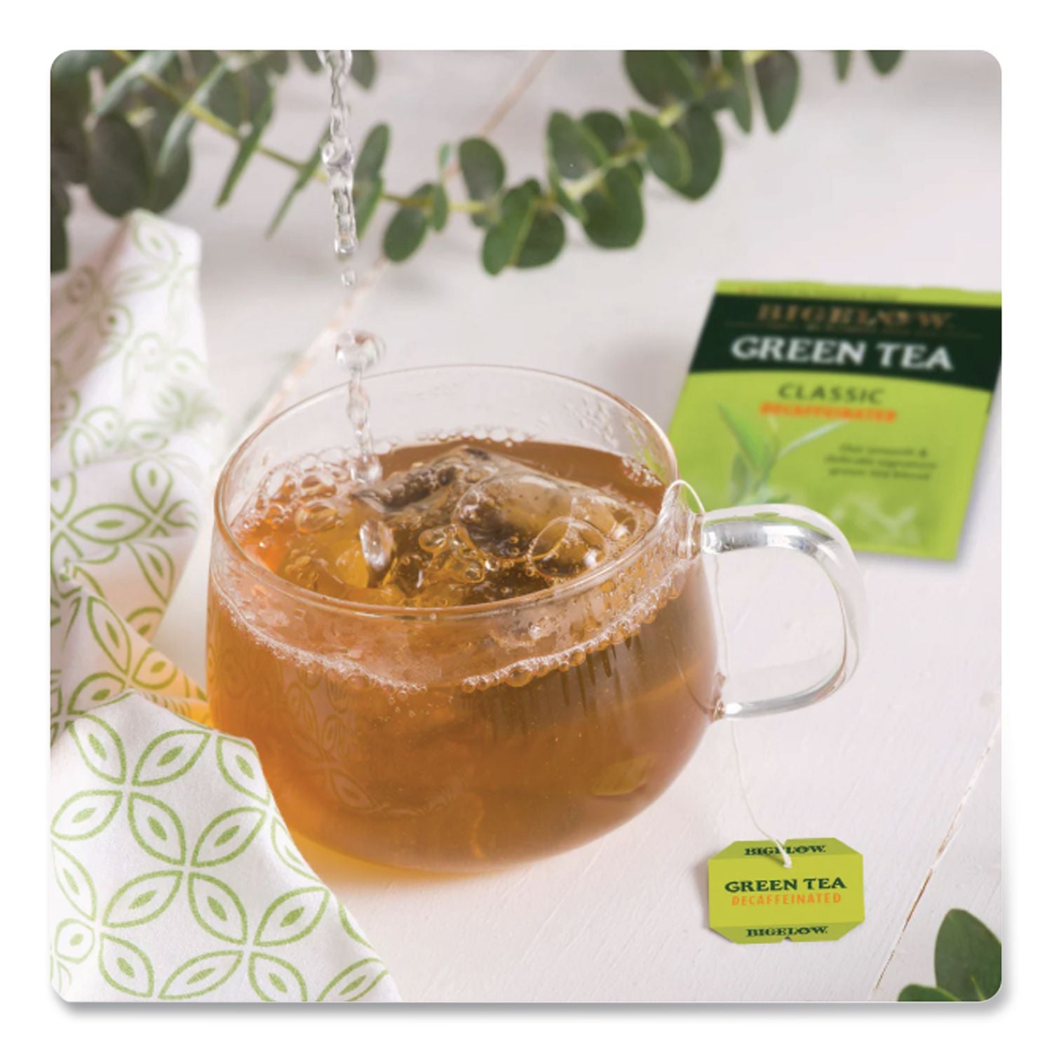 Decaffeinated Green Tea, Green Decaf, 0.34 lbs, 28/Box