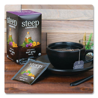 steep Tea, Earl Grey, 1.28 oz Tea Bag, 20/Box