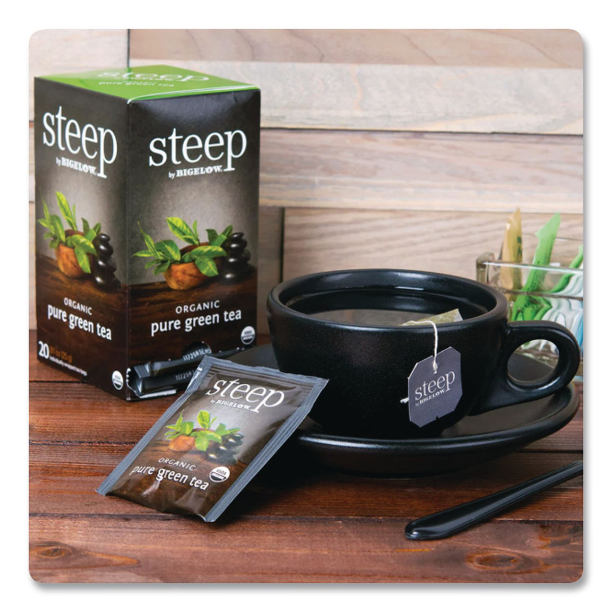 steep Tea, Pure Green, 0.91 oz Tea Bag, 20/Box