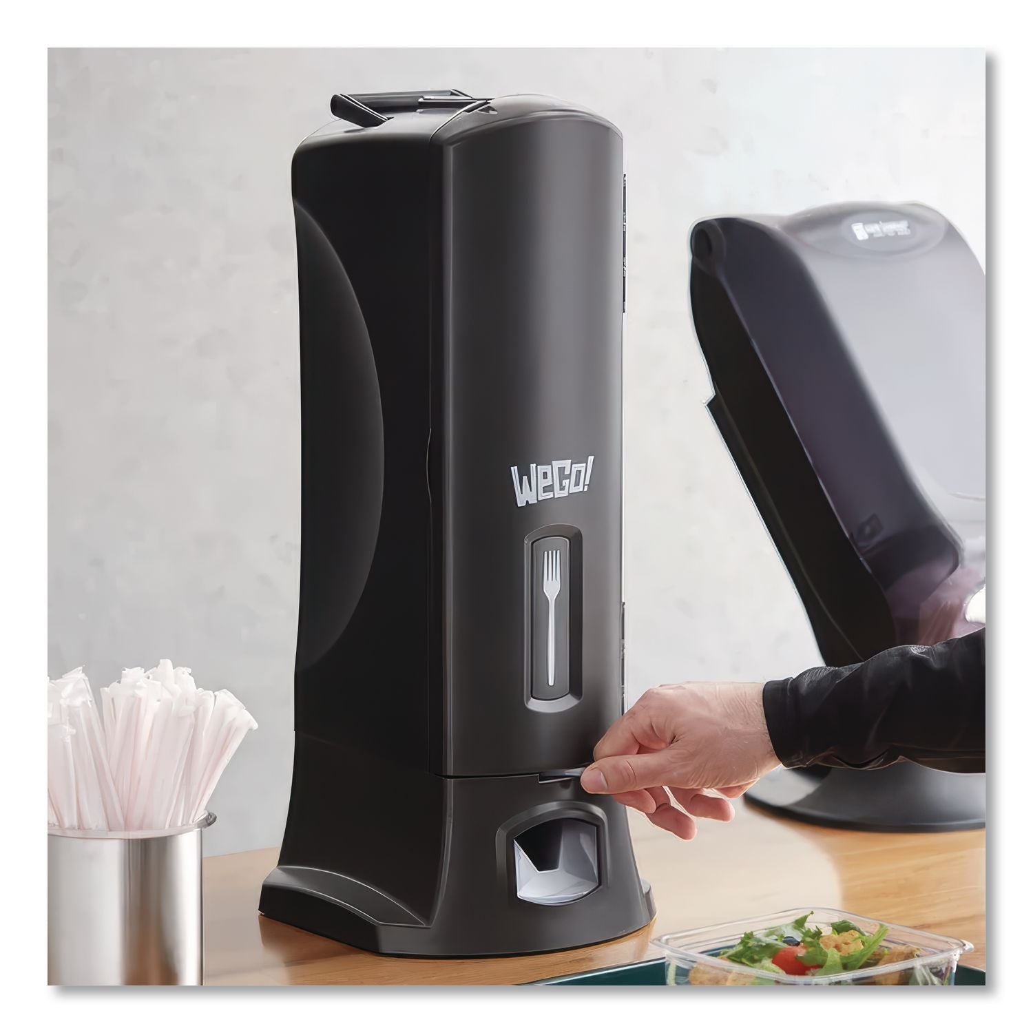 Dispenser, Forks, 10.22 x 12.5 x 23.75, Black