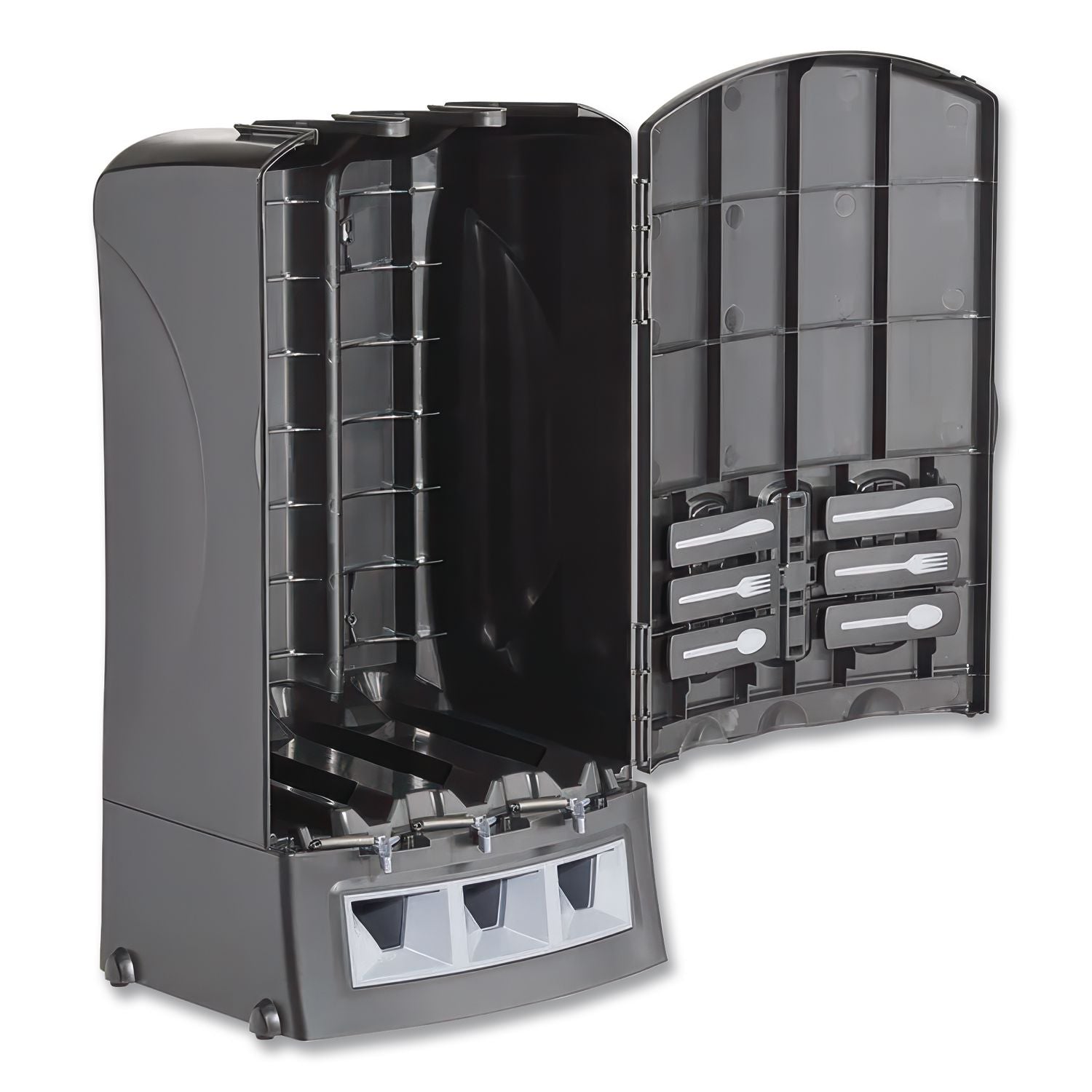 Dispenser, Forks/Knives/Spoons, 13.39 x 15.75 x 23.62, Black