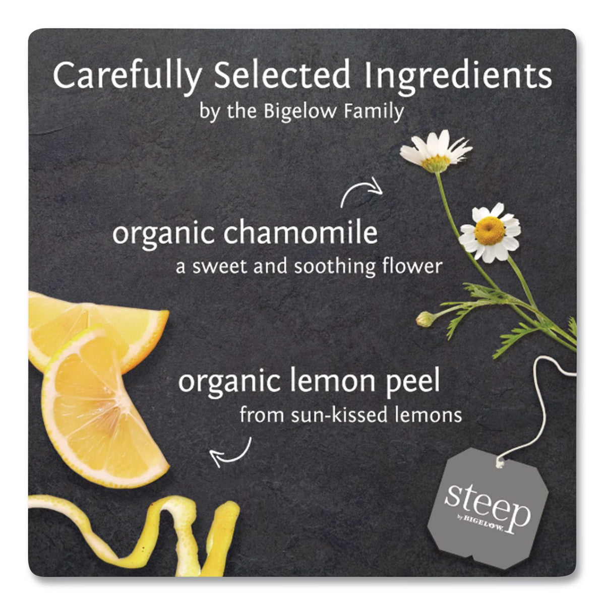 steep Tea, Chamomile Citrus Herbal, 1 oz Tea Bag, 20/Box