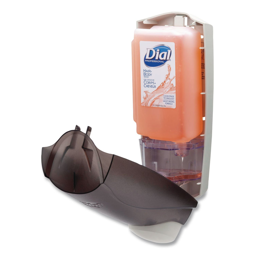 1 Liter Manual Liquid Dispenser, 1 L. 5.1 x 4 x 12.3, Smoke