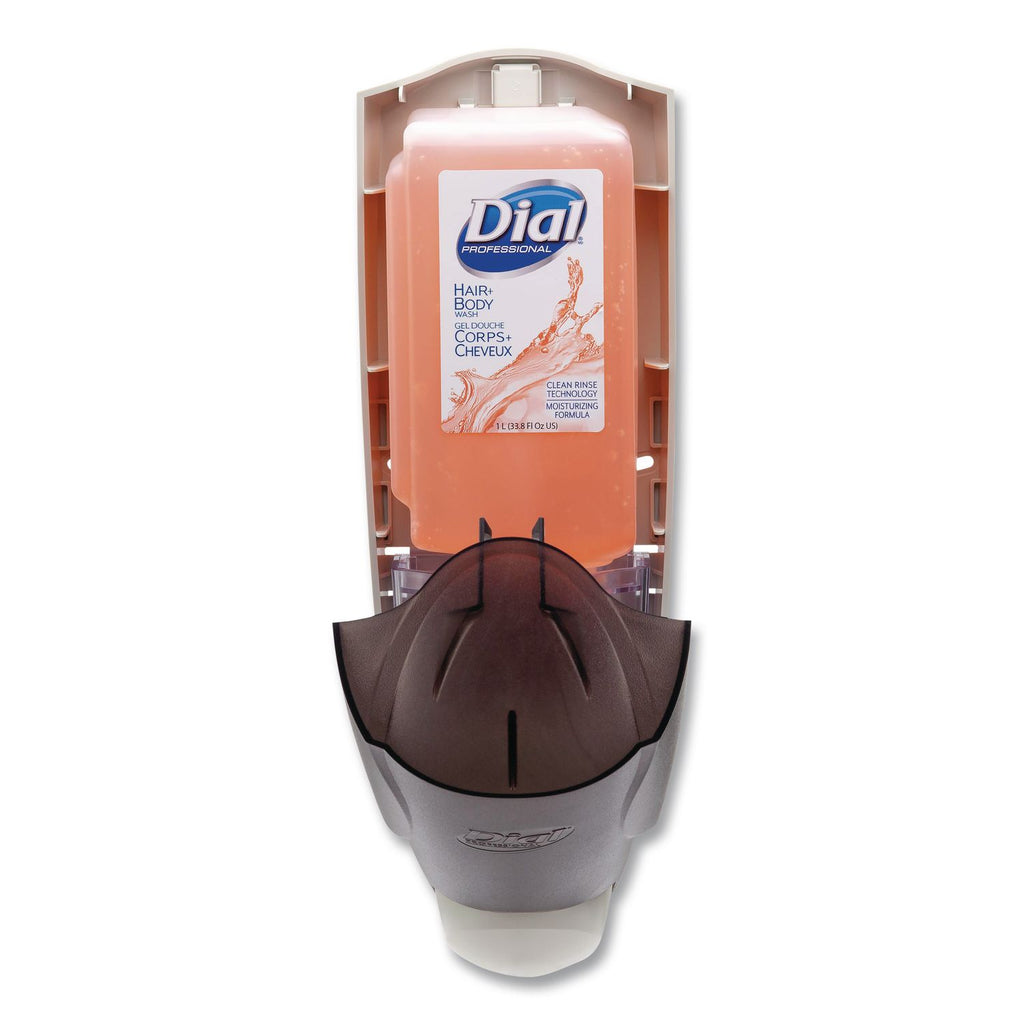 1 Liter Manual Liquid Dispenser, 1 L. 5.1 x 4 x 12.3, Smoke