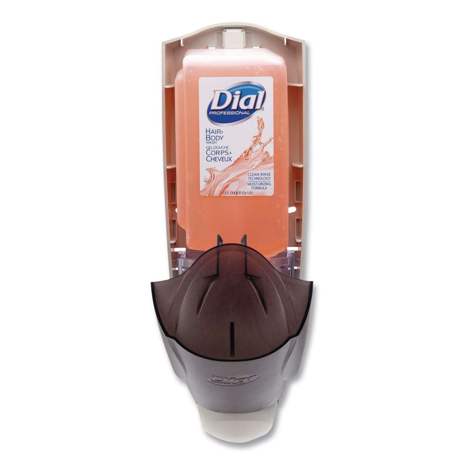1 Liter Manual Liquid Dispenser, 1 L. 5.1 x 4 x 12.3, Smoke