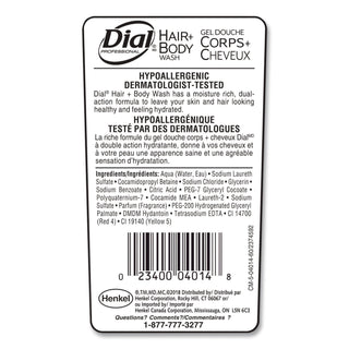 Hair + Body Wash, Neutral Scent, 7.5 oz Flip Cap, 24/Carton