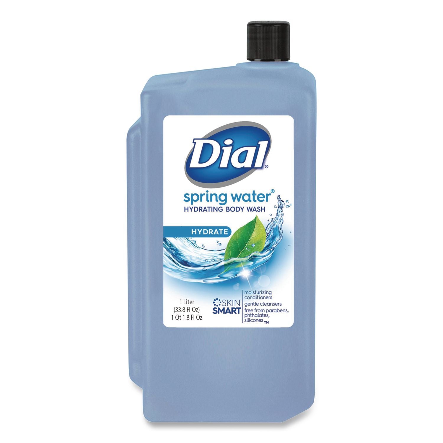 Body Wash Refill for 1 L Liquid Dispenser, Spring Water, 1 L, 8/Carton