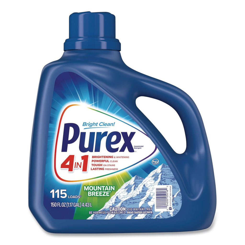 Liquid Laundry Detergent, Mountain Breeze, 150 oz Bottle, 4/Carton