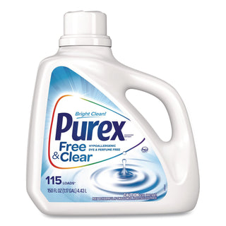 Free and Clear Liquid Laundry Detergent, Unscented, 150 oz Bottle, 4/Carton