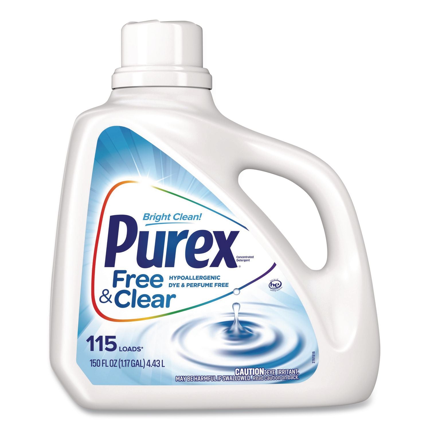 Free and Clear Liquid Laundry Detergent, Unscented, 150 oz Bottle