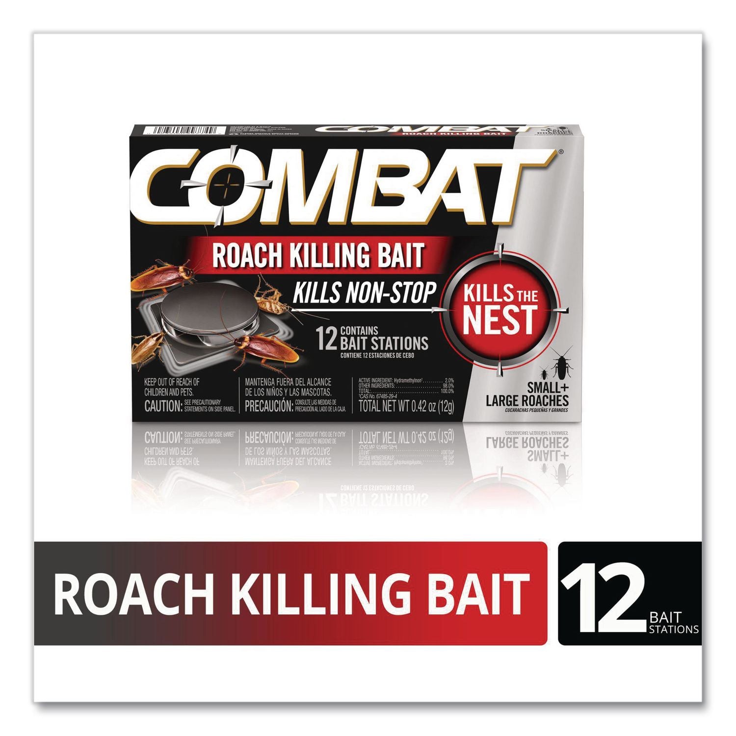 Roach Bait Insecticide, 0.42 oz, 12/Pack, 10 Packs/Carton