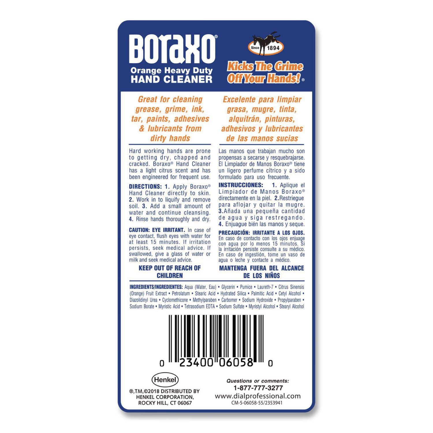 Orange Heavy Duty Hand Cleaner, 3 L Pump Bottle