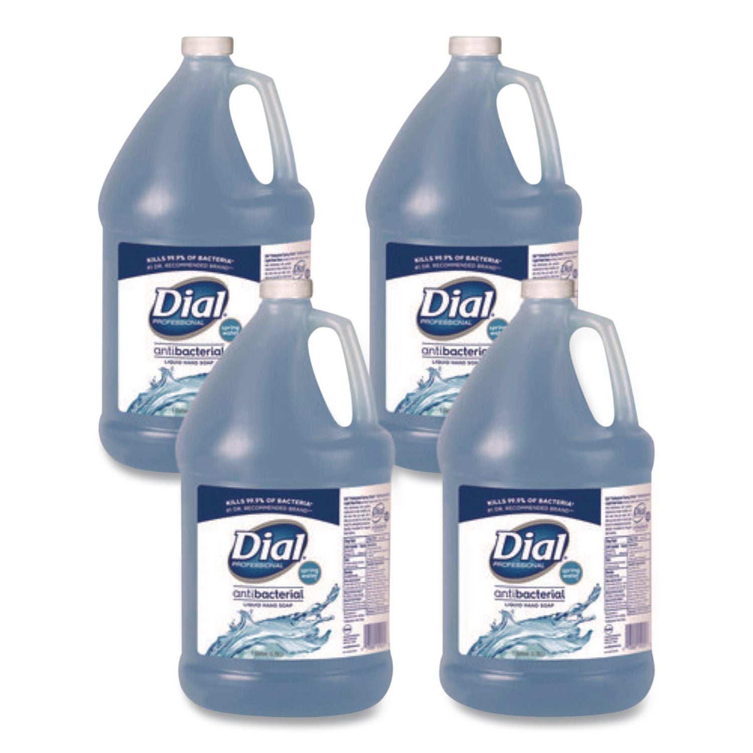 Antibacterial Liquid Hand Soap, Spring Water, 1 gal, 4/Carton