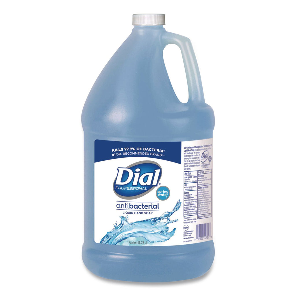Antibacterial Liquid Hand Soap, Spring Water, 1 gal, 4/Carton