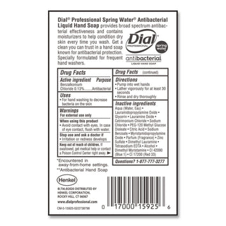 Antibacterial Liquid Hand Soap, Spring Water, 1 gal, 4/Carton
