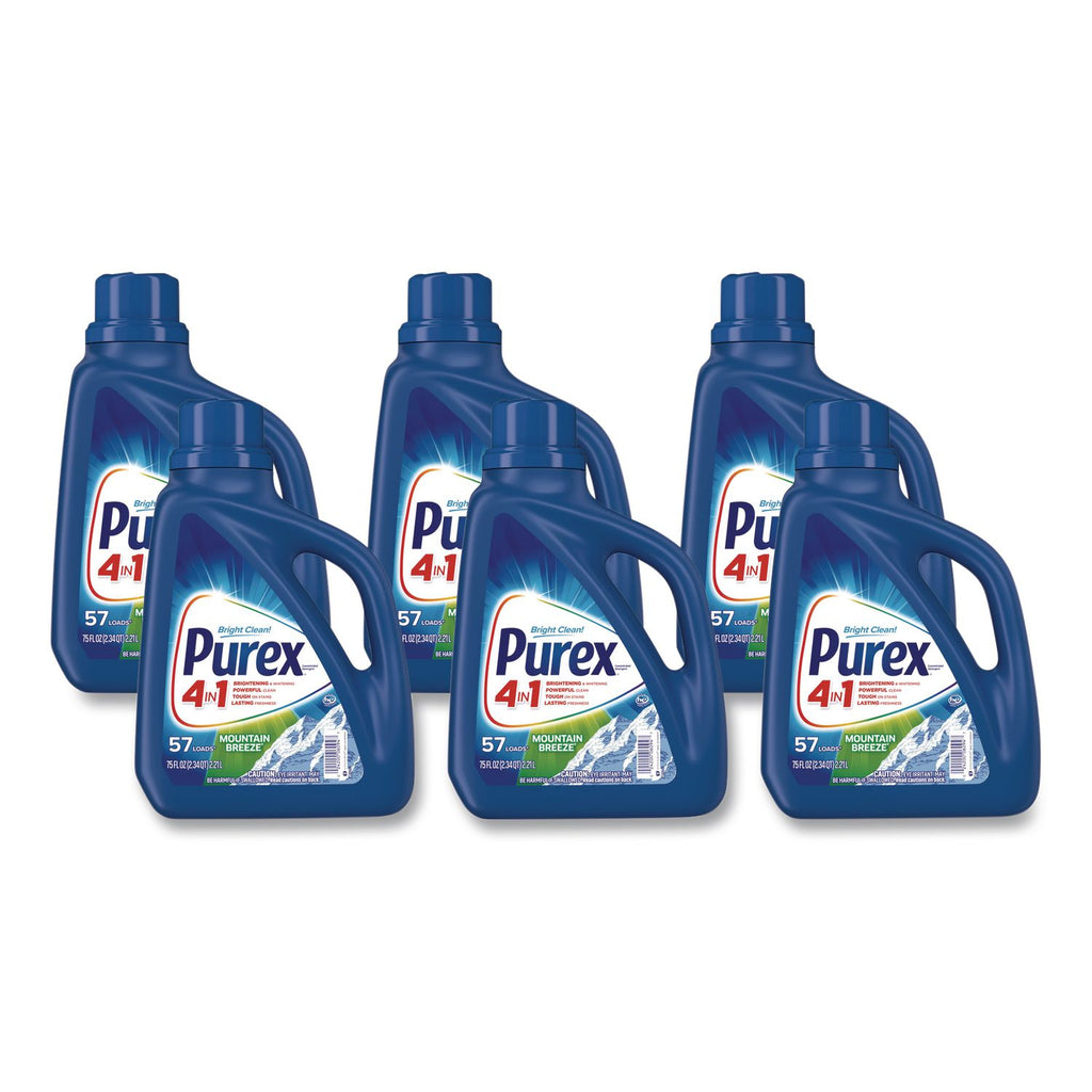 Liquid Laundry Detergent, Mountain Breeze, 75 oz Bottle, 6/Carton