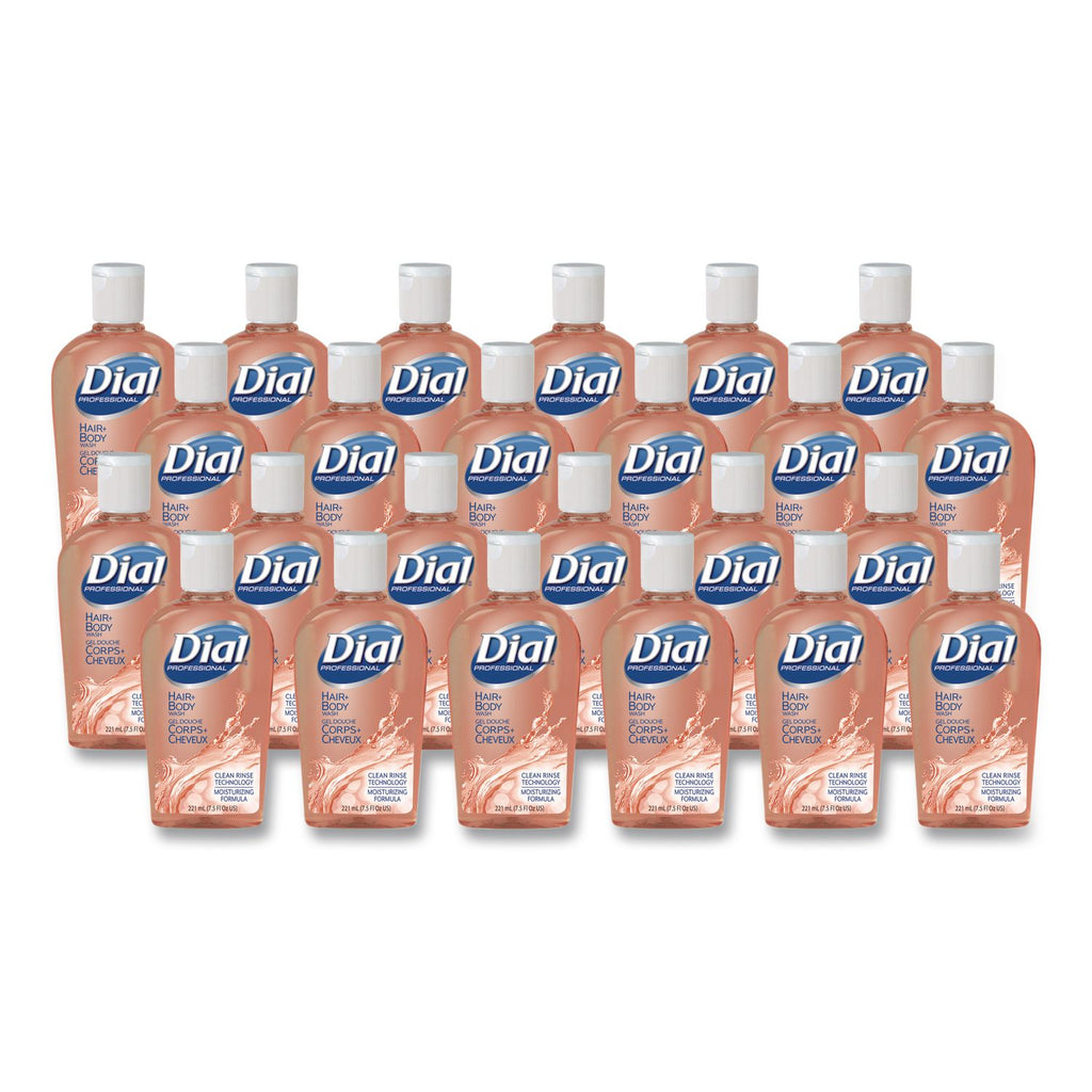 Hair + Body Wash, Neutral Scent, 7.5 oz Flip Cap, 24/Carton