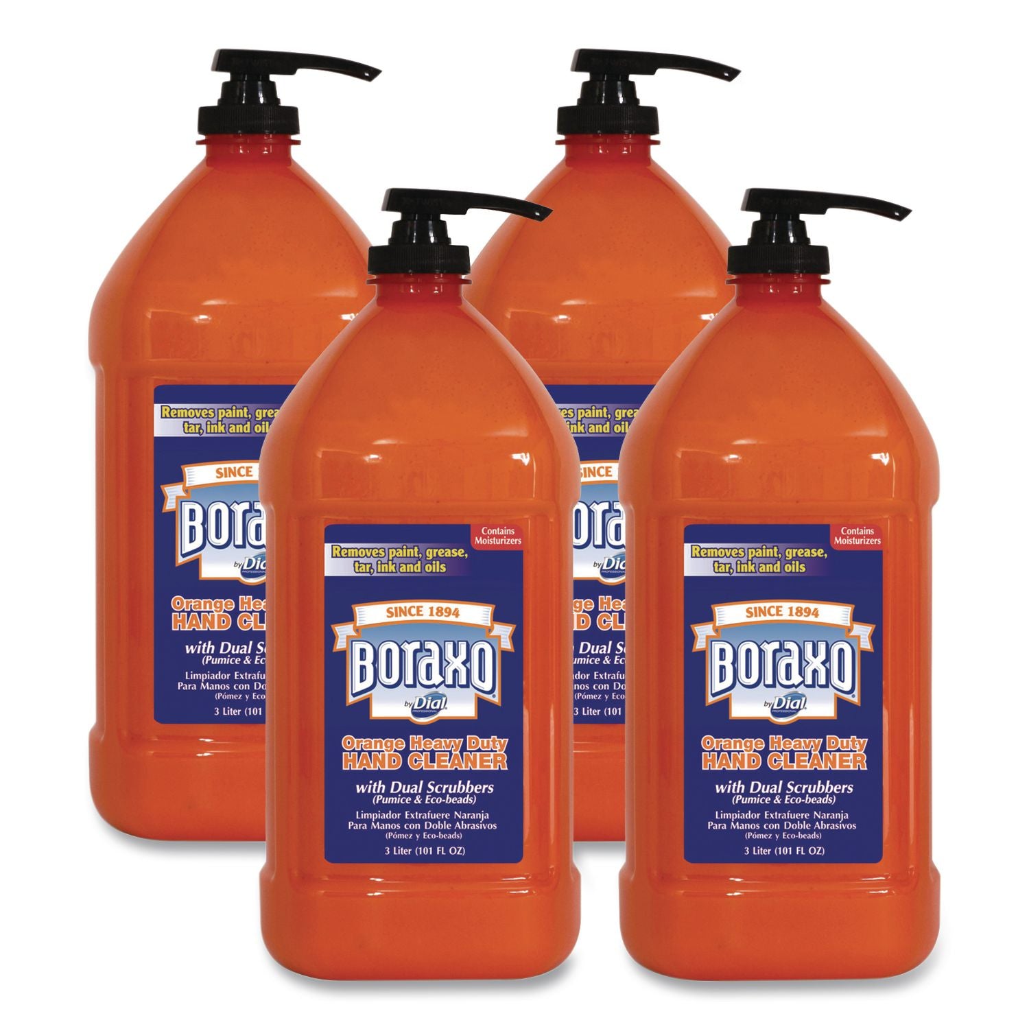 Orange Heavy Duty Hand Cleaner, 3 L Pump Bottle, 4/Carton